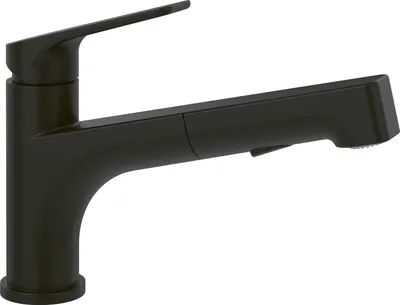 Produktbild von Villeroy & Boch 92810006 Junis Shower Wasserhahn Küchenarmatur Hochdruck mit ausziehbarer Brause Matt Black - inkl.