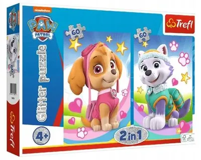 Produktbild von Trefl Psi Patrol Glitter Puzzle 2w1 120 Teile