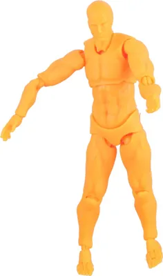 Produktbild von Actionfigur Körper Anpassbare Posen Beweglich Langlebig PVC Weit verbreitet Zeichnungsmannequin für Familienbüro Orange Man