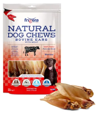 Productafbeelding van Frigera rundvleesoren met mosselen, 250 g, natuurlijke hondensnacks