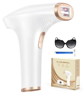 Produktbild von IPL Laser Epiliergerät - Haarentfernung - 3-in-1 Schmerzfrei Dauerhaft - 999900 Lichtimpulse - Körper Bikini Achseln - EU Stecker Weiß