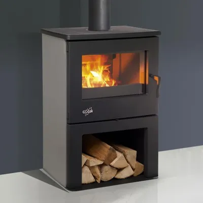 Image de Poêle à bois fonte 8.5kw gris argent - Godin - 362113GRISARG - chinon