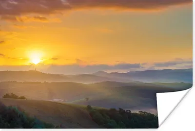 Produktbild von MuchoWow® Poster Sonnenaufgang in der Toskana 30x20 cm - Plakate - Print