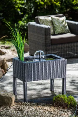 Produktbild von HEISSNER 015196-00, Schwarz, Terrace fountain, Kunststoff, 600 l/h, Rechteck, 8 W