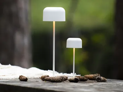 Produktbild von 2er SET Akku Tischleuchten ohne Kabel, per USB aufladbar, Terrassenlampen Weiß