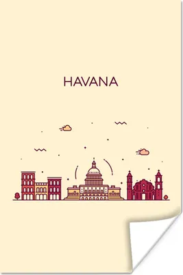 Produktbild von MuchoWow® Poster Havanna - Kuba - Skyline 20x30 cm - Papierdruck