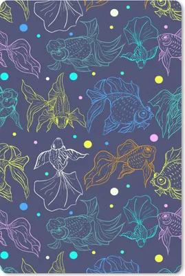 Produktbild von MuchoWow® Mauspad Mousepad Neon - Fisch - Pastell - Muster 40x60 cm - Mousepads - Maus Mat - Pad - Mausunterlage - Schreibtisch Accesoire