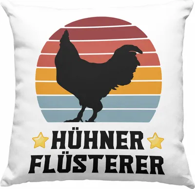 Produktbild von Trendation - Landwirt Spruch Geschenk Deko-Kissen mit Füllung 40x40 Landwirtschaft Geschenke für Männer Traktor Spruch  Deko-Kissen mit Füllung 40x40 Hühner Flüsterer Bauer (Grün)