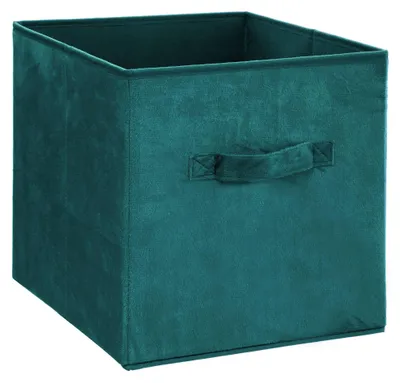 Produktbild von 5five Simply Smart Aufbewahrungsbox aus Karton, Polyester türkis 31cm x 31cm x 31cm