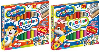 Obrázok produktu pre BAMBINO Plastelína klasická 24 farieb