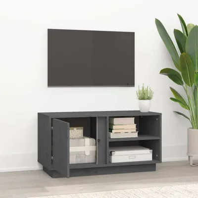 Produktbild von Maison Exclusive - TV-Schrank Grau 80x35x40,5 cm Massivholz Kiefer
