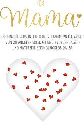 Produktbild von Grußkarte mit Umschlag  Format 115 x 17 cm  Muttertag  Text  Für Mama