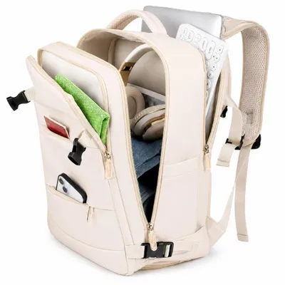 Produktbild von Black Forest Kabinenrucksack 45 × 20 × 30 cm Handgepäck 27 L Laptop bis 15,6 Zoll Beige