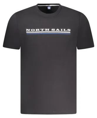 Produktbild von Schwarzes Herren T-Shirt mit Rundhals und Druckmotiv, Kurzarm-Style