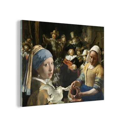 Obrázok produktu pre MuchoWow® Sklenené obrazy - Obrazy na stenu - Foto na skle Umenie - Starí majstri - Koláž 80x60cm Nástenná dekorácia zo skla - akrylový sklenený obraz -
