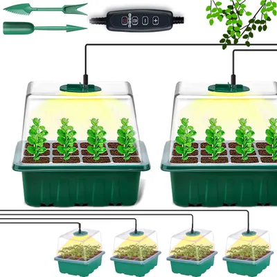 Produktbild von Vnitřní skleník Grow Box s plným spektrem slunečního světla Rostlinná lampa, 4 kusy Mini skleník se světlem, malý pěstební box Kultivační zásobník Kultivační sada