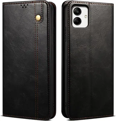 Image de Etui pour Samsung Galaxy A07 étui en cuir avec fonction stand noir