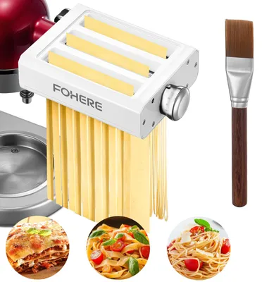 3-in-1 Pasta-Aufsatz: Rolle, Fettuccine- & Spaghettischneider