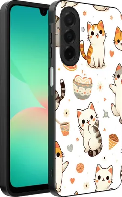 Image de Smartphonica Housse de téléphone pour Samsung Galaxy A26 avec impression de chat - Housse arrière en TPU avec motif de chat