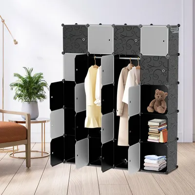 Obrázek produktu pro Jopassy šatní skříň DIY koupelnový regál pro pronajatý dům botník 20 přihrádek
