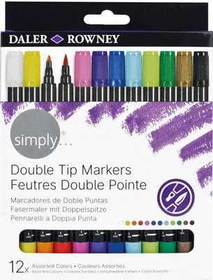 Produktbild von simply Fasermaler mit Doppelspitze 12 Stück