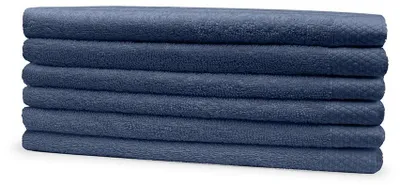 Produktbild von Eleganzzz Frottee-Handtuch 50x100cm – Blau  – 30x50  – 100% Baumwolle – saugstark