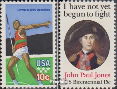Produktbild von Briefmarken USA 1979 Mi 1395,1397A (kompl.Ausg.) postfrisch Olympische Sommerspiele 80