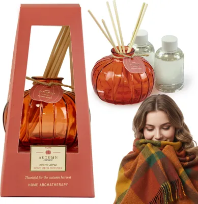 Image de Bâtonnets de Parfum Citrouille Décoration d'Automne Halloween Diffuseur avec bâtonnets