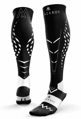 Produktbild von BLACKROX Kompressionsstrümpfe Sport Astropreform Kompressionssocken Vergleichssieger Sportkompressionsstrumpf Laufstrümpfe Fussball, schwarz, Gr. S-M