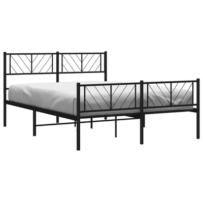 Immagine prodotto di vidaXL Struttura letto con testiera e pediera in metallo nero 120x190 cm