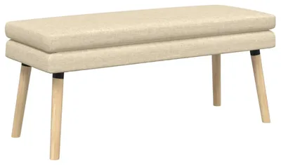 Immagine prodotto di Panchina a due posti vidaXL color crema 110 x 40 x 47 cm in tessuto