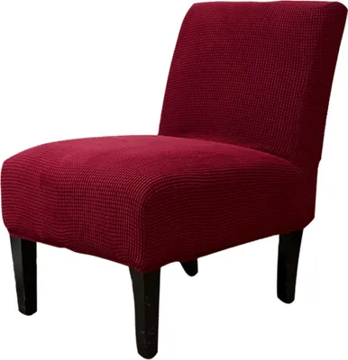 Zdjęcie produktu dla Elastyczny pokrowiec na krzesło Uniwersalny żakardowy pokrowiec na krzesło Bezramienna sofa Pokrowiec na fotel, czerwony