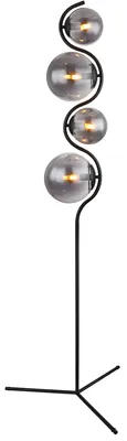 Productafbeelding van Moderne vloerlamp Porry 4-lichts zwart