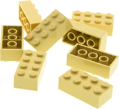 Produktbild von 8x Lego Bau Stein 2x4x1 beige Basic Star Wars Simpsons 7194 71006 4114319 3001