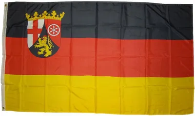 Produktbild von Flagge Rheinland-Pfalz 250 x 150 cm Fahne mit 3 Ösen 100g/m² Stoffgewicht Hissflagge