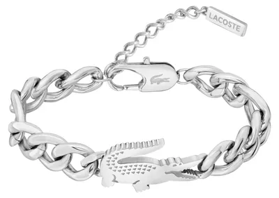 Productafbeelding van Armbanden met losse bedels, Lacoste, zilver. Collectie Crocodile - uni