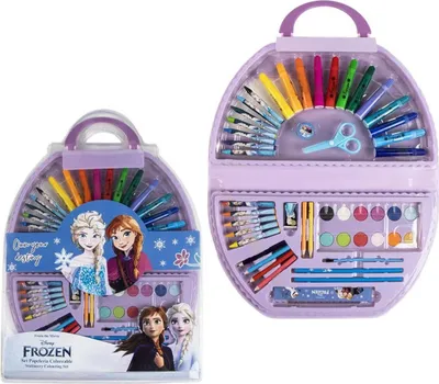 Obrázok produktu pre Disney Frozen sada na vyfarbovanie a tvorenie 50 kusov Písacie potreby pre deti