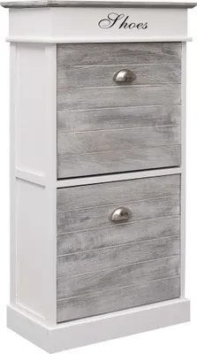 Immagine prodotto di Scarpiera Grigia 50x28x98 cm in Legno di Paulownia