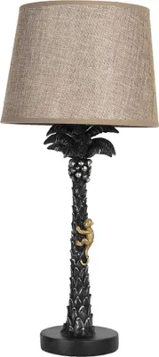 Produktbild von Clayre & Eef Tischlampe Ø 27x54 cm E27/max 1x60W Braun Kunststoff Palmenbaum