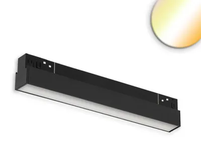 Produktbild von Isoled Track48 Linearleuchte 30cm schwarz, 10W, 120°, 48V, 1800-4000K, CRI90, prismatisch, Line+, DALI DT8 117226