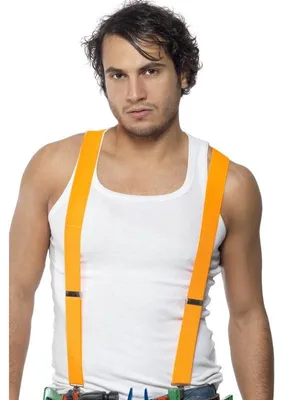 Produktbild von Hosenträger Hosen Träger 80er Jahre Style neonorange Orange Neon Pop NDW