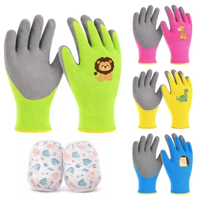 Image de 4 paires de gants de jardinage pour enfants