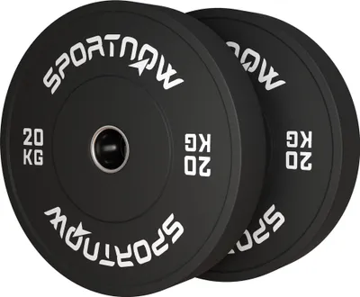 Produktbild von Gummi Hantelscheiben-Set 2x20 kg olympisch geräuscharm Schwarz