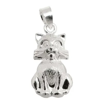 Produktbild von Anhänger 15x9mm Katze glänzend Silber 925 silber 15x9mm