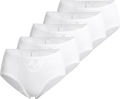 Produktbild von Speidel 5er Pack Noelle Hüftslip Bequeme Baumwolle in Feinripp-Qualität, Florales Motiv für feminine Optik, Ohne störende Seitennähte