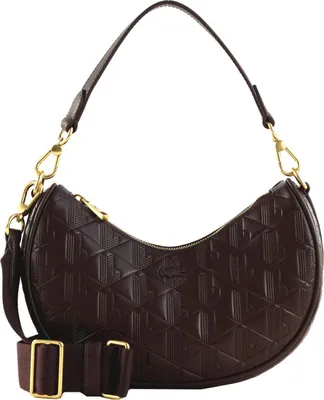 Produktbild von LACOSTE Schultertasche Umhängetasche Maheki Moon Bag Fudge dunkelbraun
