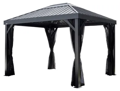Produktbild von Sojag Kiruna 1012 Metall Gartenpavillon mit Moskitonetz 3x3,5 m