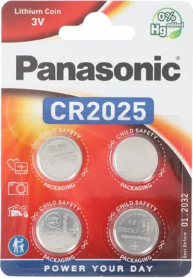 Produktbild von Panasonic Batterie Lithium CR2025 3V Blister (4-Pack) CR-2025EL/4B