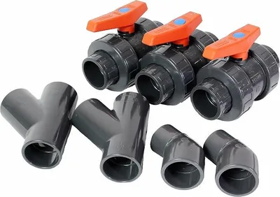 Produktbild von Bypass Set 1 45° für Wärmepumpen ? 50 mm Poolheizung Schwimmbecken Pool Heizung