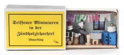 Produktbild von Zündholzschachtel Waschtag BxH 55x40mm NEU